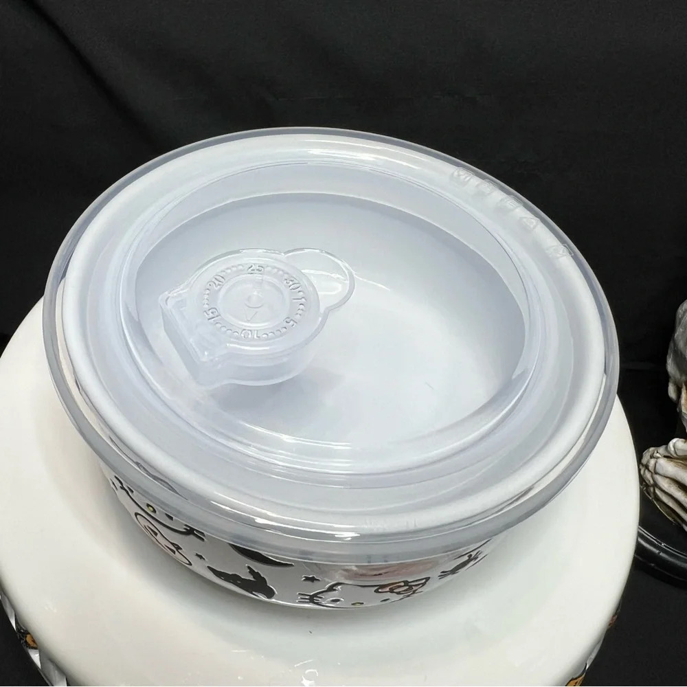 Sanrio Hello Kitty Halloween Black Cat & Pumpkin Ceramic Food Storage Containers - Picture 9 of 12